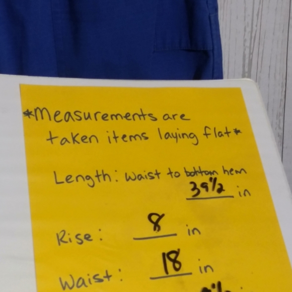 Carhartt Blue Scrub Pants Drawstring Waist - Picture 4 of 7